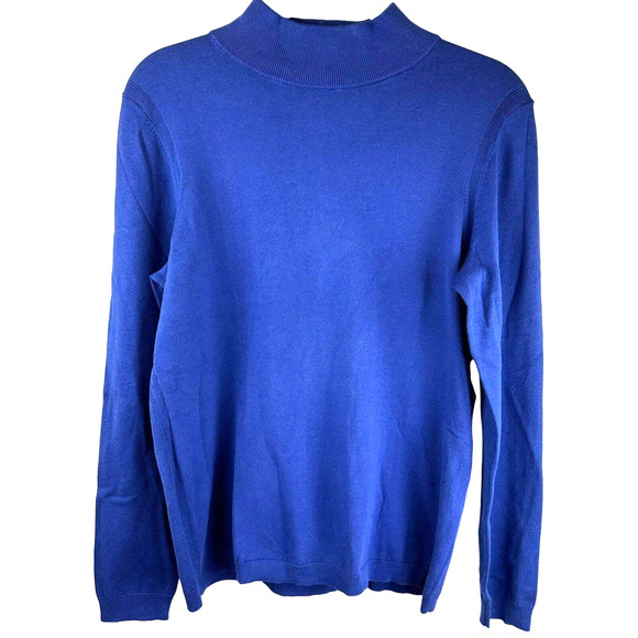 Talbots Sweaters - NWT Talbots Sweater Womens L Blue Long Sleeve Business Casual Turtleneck Top